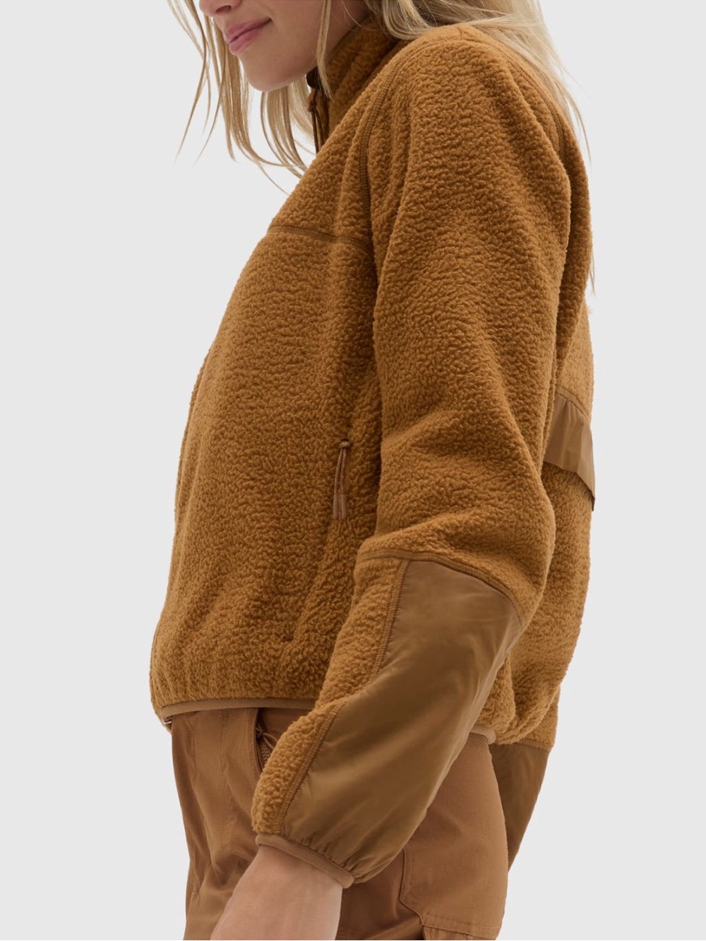 NEW Halfdays Chapelle Water Repellent Fleece Jacket in Nubuck - Picture 4 of 8